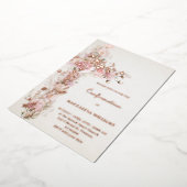 Invitation En Aluminium Fleurs roses Saint croix Confirmation (Rotation)