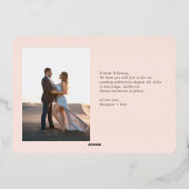 Invitation En Aluminium Fleurs sauvages autour Enregistrer la date (Verso)