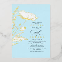 Fleurs sauvages dessinées à la main Élégant mariag