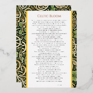 Invitation En Aluminium Floraison celtique