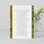 Invitation En Aluminium Floraison Celtique (Debout devant)