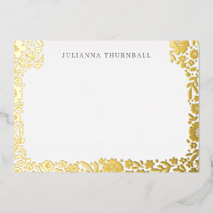 Invitation En Aluminium Floral Chic Frame Luxe Papeterie personnelle