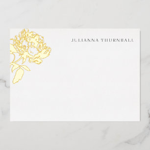 Invitation En Aluminium Floral Chic Peony Luxe Papeterie personnelle