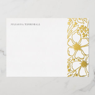 Invitation En Aluminium Floral Chic Peony Luxe Papeterie personnelle