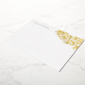 Invitation En Aluminium Floral Chic Peony Luxe Papeterie personnelle (Rotation)
