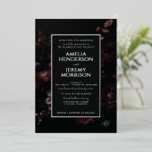 Invitation En Aluminium Floral Moody de Bourgogne (Debout devant)