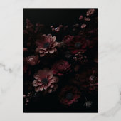 Invitation En Aluminium Floral Moody de Bourgogne (Verso)