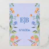 Invitation En Aluminium Floral périphérique (Verso)