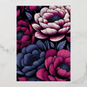 Invitation En Aluminium Floral rose gras (Verso)