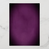 Invitation En Aluminium Floral violet or Améthyste Quinceanera (Verso)