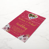 INVITATION EN ALUMINIUM FLORALE CLAIR ET COLORÉ (Rotation)