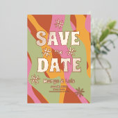 Invitation En Aluminium Florales super Enregistrer la date de mise en pres (Debout devant)