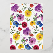 Invitation En Aluminium Flore brillante et audacieuse Shhhh Surprise or d' (Verso)