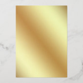 Invitation En Aluminium Flore Floral Frontière Blanc Mariage islamique Or (Verso)