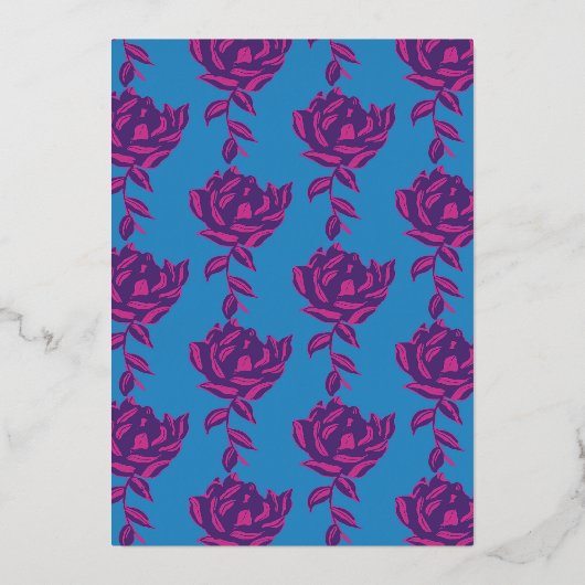 Invitation En Aluminium Flore ordinaire (Recto)