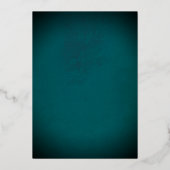 Invitation En Aluminium Flore Turquoise or noir Scroll Quinceanera (Verso)