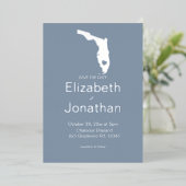 Invitation En Aluminium Florida State Silhouette Destination Mariage (Debout devant)