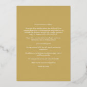 Invitation En Aluminium Flourish Real Golden Ornament Initials Wedding (Verso)