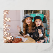 Invitation En Aluminium Flower Girl Proposal Botanical Frame Photo (Recto)