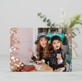 Invitation En Aluminium Flower Girl Proposal Botanical Frame Photo (Debout devant)