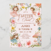 Invitation En Aluminium Flutter and Twirl Fairy Any Age Princess Birthday (Recto)