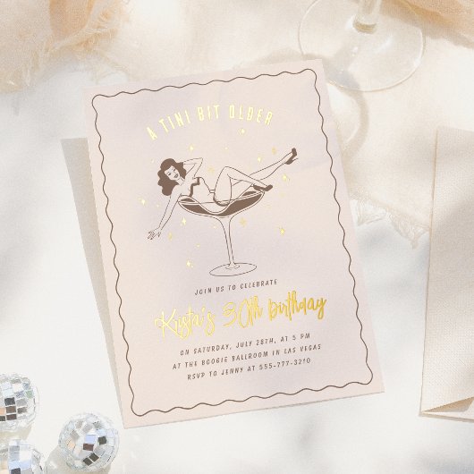 Invitation En Aluminium Foil A Tini Un Peu Plus Ancien Anniversaire