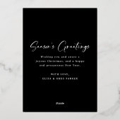 Invitation En Aluminium Foil Brushstroke Script Collage Christmas Card (Verso)