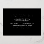 Invitation En Aluminium Foil Confetti, Rose moderne, fête d'obtention d'un (Verso)