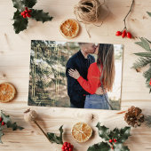 Invitation En Aluminium Foil Elegant Deco Joy Frame Holiday Photo Card