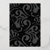 Invitation En Aluminium FOIL Gothique Vintage Black Blush (Verso)