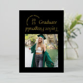 Invitation En Aluminium Foil Moderne minimal tendance Photo Grad Faire-par (Debout devant)