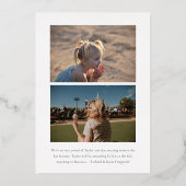 Invitation En Aluminium Foil Moderne minimal tendance Photo Grad Faire-par (Verso)