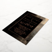 Invitation En Aluminium Foil Moody Romantique Editable Modèle sombre gothi (Rotation)