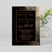 Invitation En Aluminium Foil Moody Romantique Editable Modèle sombre gothi (Debout devant)