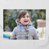 Invitation En Aluminium Foil Ornate Frame Joyeux Noël (Recto)