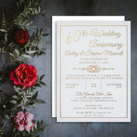 Foil pour fête d'anniversaire de mariage élégante 