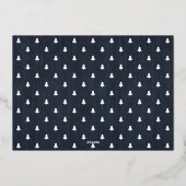 Invitation En Aluminium Foil Rustic Tree Woodgrain Christmas Photo Card (Verso)