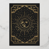 Invitation En Aluminium Foil Sun & Moon Tarot Card Mariage Enregistrer la  (Verso)