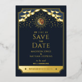 Invitation En Aluminium Foil Sun & Moon Tarot Card Mariage Enregistrer la  (Recto)