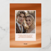 Invitation En Aluminium Foil Terracotta Boho Editable Modèle Automne (Verso)