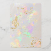 Invitation En Aluminium fond opale Confirmation (Verso)