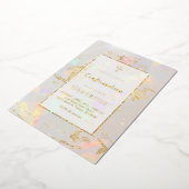 Invitation En Aluminium fond opale Confirmation (Rotation)