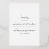 Invitation En Aluminium Football Graduation Photo Blue Grad Announcement (Verso)