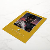 Invitation En Aluminium Football Graduation Photo Golden Grad Announcement (Rotation)