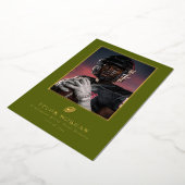 Invitation En Aluminium Football Graduation Photo Green Grad Announcement (Rotation)