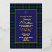 Invitation En Aluminium Forbes Clan Tartan Plaid Weddi (Recto)