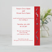 Invitation En Aluminium Forces attractives dans l'invitation de Cherry Foi (Debout devant)