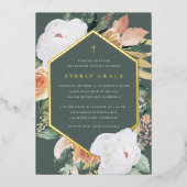 Invitation En Aluminium Forêt | Baptême floral du désert (Recto)