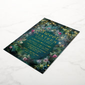 Invitation En Aluminium Forêt Enchantée Roses Arch Or Magical Sweet 16 (Rotation)