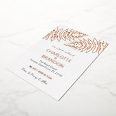 Invitation En Aluminium Forêt Fermes en plein air Mariage Rose or (Rotation)